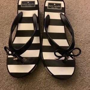 Kate Spade wedge flip flops